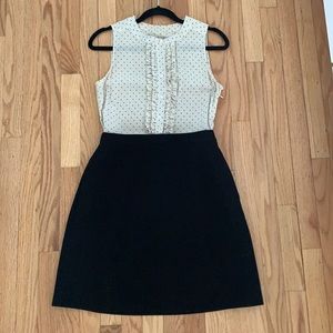 J Crew Dress - silk ruffle top w/ skirt - business
